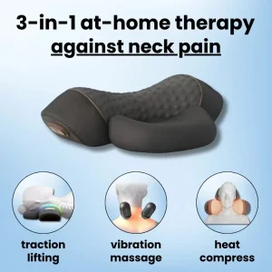 Okayso 3-in-1 Neck Massager Cervical Pillow Hot Compress Vibration