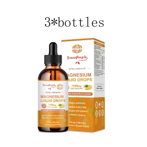 Magnesium Liquid Drops with Magnesium Glycinate & Citrate ,Calm Mood, Muscle & Sleep for Adults